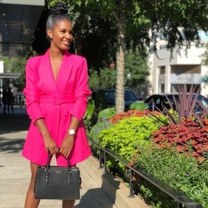 Pink Blazer Dress